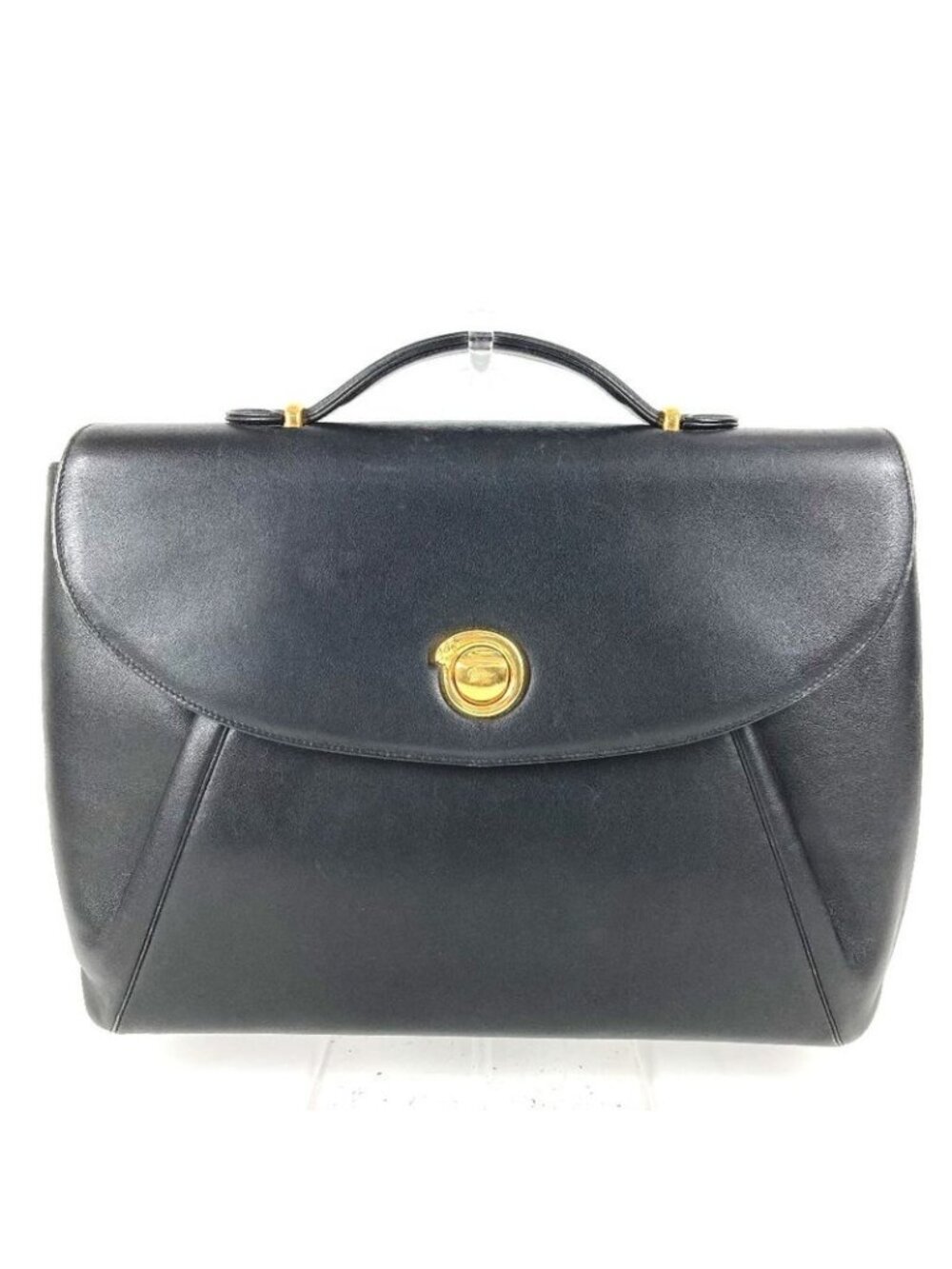 Cartier Business Bag Panthère Logo Leather Black